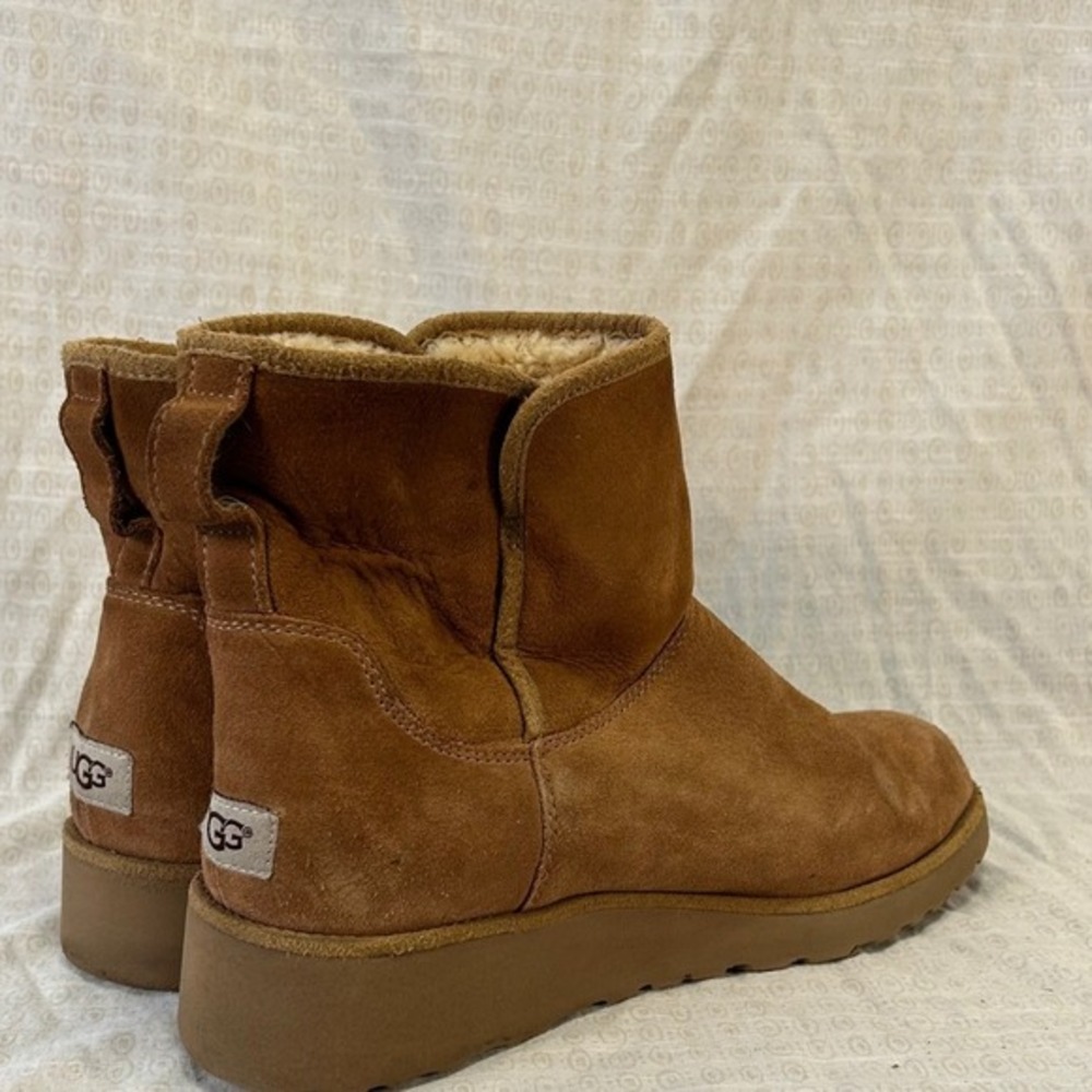 UGG Kristin Classic Slim Mini Wedge  Boots Chestnut Suede Size‎ 11